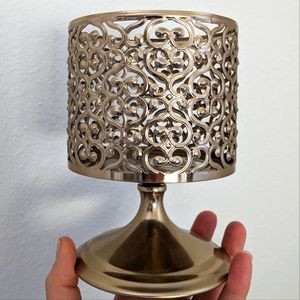 Bath and Body Works Three Wick Candle Holder Brass Look